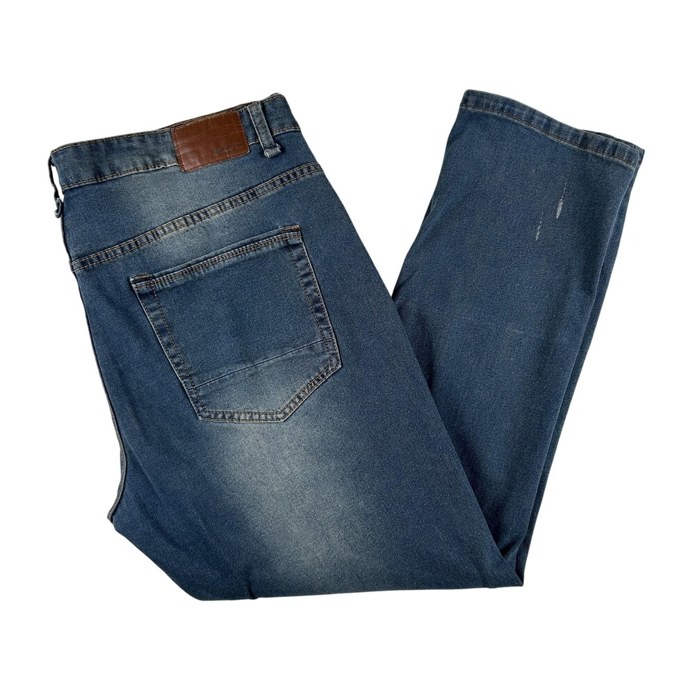 Hudson & Barrow Jeans Mens 40x29 Med Wash Slim Tapered Stretch Denim Zip Fly